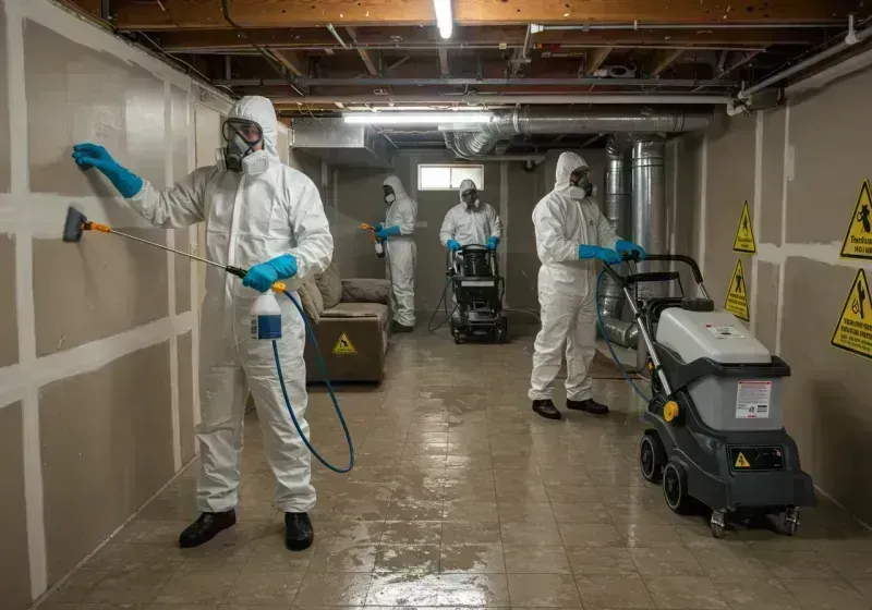 Basement Moisture Removal and Structural Drying process in Plover, WI